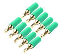 Connettore a spina banana 2,5 mm in oro oro in ottone placcato tipo di saltura maschio Banana Plug Set Explosion Proof per pali di rilegatura del cavo per altoparlanti dell'audio (Verde)