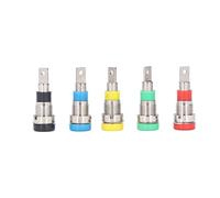 Connettore a spina banana 4 mm nichelati nichelati in ottone stabile corrosione resistente alla corrosione per i generatori di apparecchiature industriali elettroniche navi 5 set