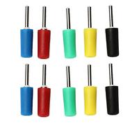Connettore a spina banana Pinlo a pin serra di ottone maschio per 2 mm Presa del pannello a molla interna 10pc set giallo rosso blu verde nero