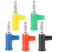 Connettore a spina for penna multimetro impilabile da 20 pezzi da 4 mm in rame puro senza saldatura(20 Yellow)