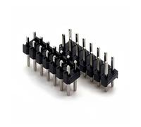 Connettore a striscia for scheda PCB a doppia fila da 2,54 mm, maschio, 2~40P, con intestazione a pin, 2 * 2/3/4/6/8/10/12/15/20/40P(2x20PIN 10PCS)