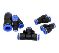 Connettore a T for tubo del gas PEG Connettore rapido a Y PW Connettore rapido pneumatico dritto PG 6-4/8-4/8-6/10-6/10-8/12-10 2 pezzi(PG,12-6)