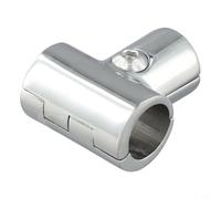 Connettore a T per corrimano a 90° in acciaio inox 316 lucidato, per tubi da 22 mm e 25 mm, accessori per yacht resistenti alla corrosione per ponte e cabina