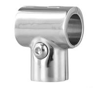 Connettore a T per corrimano a 90° in acciaio inox 316 lucidato, per tubi da 22 mm e 25 mm, accessori per yacht resistenti alla corrosione per ponte e cabina