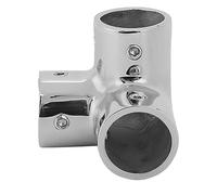 Connettore a T per corrimano per barche, Morsetto per connettore per tubi per carichi pesanti in acciaio inossidabile 316, Accessorio hardware per yacht marini con finitura a (Si alzò)