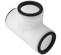 Connettore a T per pompa per piscina con estremità filettate per collegare due tubi da 5 pollici adatto per Intex e piscine con guarnizioni di riduzione delle perdite con anello a L