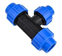 Connettore a T riduttore in PE da 1/4 pezzi per sistemi di distribuzione dell'acqua progettato per tubi in PVC PP e gomma per irrigazione paesaggistica e agricola (25 x 20 x 25-1)