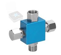 Connettore a tre vie Compressore per aerografo Splitter Adattatore multiutensile compatto e durevole per artisti dell'aerografo Artigiani Hobbisti Alluminio Rame