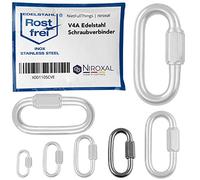 Connettore a Vite in Acciaio Inox V4A, 6 mm, 1.200 kg, Collegamento Rapido, Anello Portachiavi