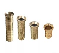 Connettore a vite per filtro per lavello, in ottone e lega, con design scanalato, compatibile con gruppo di scarico del lavello della cucina (ottone 4,5 cm)