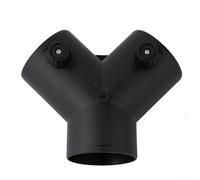 Connettore a Y da 60 mm con aletta interna per sistemi di condotti Eberspacher e Webasto, regolabile per unire due tubi di diametro 60 mm per configurazioni di ventilazione e riscaldamento