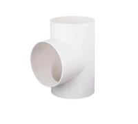 Connettore a Y o condotto a T da 100 mm e 150 mm, sdoppiatore a 6 vie da 4 pollici for tubo di ventilazione, bocchette di riscaldamento e raffreddamento in plastica(T,4inch 100mm)