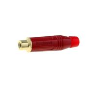 Connettore ACJR-RED RCA femmina dritto saldatura rosso placcato oro 3-7mm 2,5...