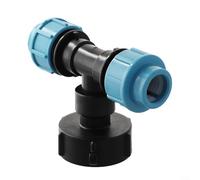 Connettore adattatore per serbatoio IBC, S60 x 6, filettatura grossa a 20 mm, 25 mm, 32 mm, raccordo per tubo da giardino, in plastica, facile da installare, design sicuro, irrigazione dell'acqua