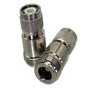 Connettore adattatore RF TNC maschio-femmina N, confezione da 2, convertitore coassiale dritto(Type 3)