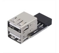 Connettore adattatore USB da 9 pin a 2 porte per scheda madre interna del PC