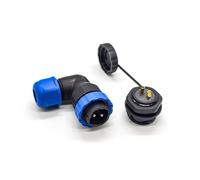 Connettore aeronautica SP21 2 poli, IP68 2 Pin Impermeabile Spina Maschio e Presa Femmina Circolare connettori angolo retto montaggio piastra tipo di saldatura Connettore per lampade esterne