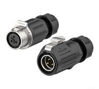 Connettore aeronautico impermeabile LP20 con perni in rame placcato oro e opzioni 2P 3P 4P, progettato per prestazioni elettriche affidabili nelle apparecchiature di automazione (EW-LP20-3P)