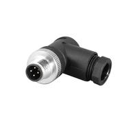 Connettore aeronautico senza saldatura M12 tipo A, IP67, LED, 3, 4, 5, 8, 12 pin, spina maschio femmina curva, bloccaggio a vite(M12-Male 4Pin,20 PCS)