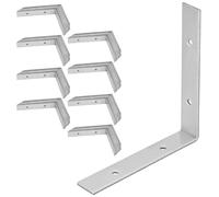 KOTARBAU Set di 100 connettori angolari - angolo per carichi pesanti - 150 x 25 mm - acciaio zincato - angolo in acciaio - stabile - durevole - connettore per travi - argento