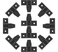 Connettore Angolare in Plastica Nero 20 Pezzi | Montaggio a Pressione Nascosto, Applicazione Versatile per Armadio e Mobile, Colore Nero, Formato Piccolo