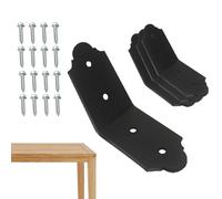 Connettore angolare per legno, 4 pezzi, connettore in metallo resistente a 45 gradi, di montaggio per legno, per guide profilate, mobili, struttura e costruzione di edifici