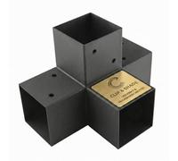 Connettore angolare X | connettore per pali a 4 vie | cavo per pali | prolunga per coperture per terrazze 100 x 100 mm
