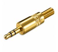 Connettore audio 3.5mm M stereo dorato - Goobay IADAP AU-35-M