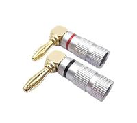 Connettore audio con spina a banana da 4 mm Connettore a banana ad angolo retto for cavo for altoparlante audio(8 Pieces)