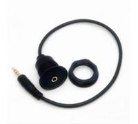 Connettore audio rotondo da pannello - Maschio a femmina da 3,5 mm per cruscotto auto