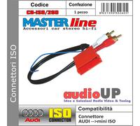 CONNETTORE AUTORADIO ISO ORIGINALE PER AUDI USCITA PRE-OUT MINI ISO 2 CANALI