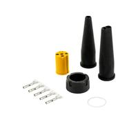 Connettore Baionetta 5-Pin Aspöck Giallo Sinistro per Fanali Posteriori Rimorchio 12V Kit Completo con Guarnizione e Pin Cablaggio Elettrico Carrello Appendice