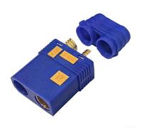 Connettore batteria ad alta corrente QS8-S+, alimentazione a prova di scintilla per droni e auto da corsa RC, terminale di cablaggio 8AWG 10AWG con rame placcato oro, calore (femmina blu)