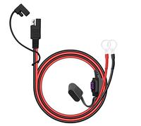 Connettore batteria SAE YACSEJAO Connettore terminale SAE a O-ring, 18 AWG, 2 pin, sgancio rapido, cavo di prolunga batteria SAE con fusibile per caricabatteria/mantenitore, 60 cm (3A)