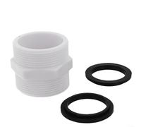Connettore bianco a 1,5 pollici della pompa dello stagno del PVC del | Adatto per piscine intex e coleman, dimensioni 3,8 cm, materiale PVC bianco, include guarnizioni ad anello