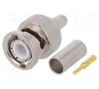 Connettore: BNC 50Ω spina da crimpare maschio dritto PTFE