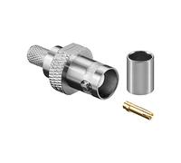 Connettore BNC Femmina. a crimpare per RG59/62