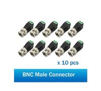 Connettore BNC Maschio Nel Metallo da 20 Pezzi con Connettore CC Spina Terminale Un Vite UTP Video Balun per Telecamera di Sorveglianza CCTV