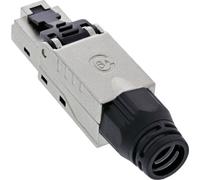 Connettore cavo InLine 76204B RJ-45 Nero - Acciaio inossidabile (76204B)