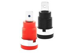 Connettore cavo sonda di prova for montaggio a pannello plug-in plug-in 12 mm isolato con presa femmina a banana da 4 mm(5Pc Red 5Pc Black)