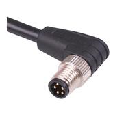 Connettore Circolare Industriale M8 Maschio A 5 Vie Angolo Retto IP67 3A