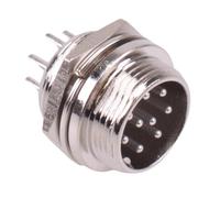 Connettore Circolare M16 Maschio 9 Vie Per Pannello In Metallo Presa 4A