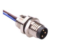 Connettore Circolare M8 Maschio Precablato 3 Poli IP67 3A Presa Frontale