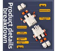 Connettore climatizzatore auto impermeabile 100A con struttura in rame