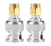 Connettore Coassiale, Akozon Adattatore Coassiale Maschio BNC da Maschio SMA Tipo Connettore Convertitore di Prova 2 pz