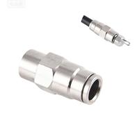Connettore con blocco scorrevole ad alta pressione da 3/8 pollici per impianti idraulici da giardino per ugello di nebulizzazione con foro filettato da 3/16 e tip 2pcs 1/8 quick-connect end top spray