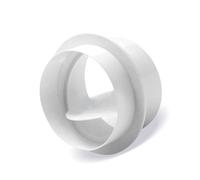 Connettore con condotto rotondo ABS Plastic Plastic Cuci di condotte HVAC per l'adattatore del sistema di ventilazione per tubo di sfiato flessibile o rigido in PVC bianco 150mm