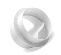 Connettore con otturatore di backraught, pattini non restituiti per collegare il tubo del condotto o il tubo flessibile flessibile bianco 150mm