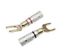 Connettore con spina a banana for altoparlante placcato oro 50 pz/lotto Connettore for altoparlante audio con cavo con spina a banana da 4 mm(100 Pieces)