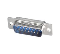 Connettore D-Sub a 15 pa 2 riga terminale porta tipo a saldare Blu 20pz